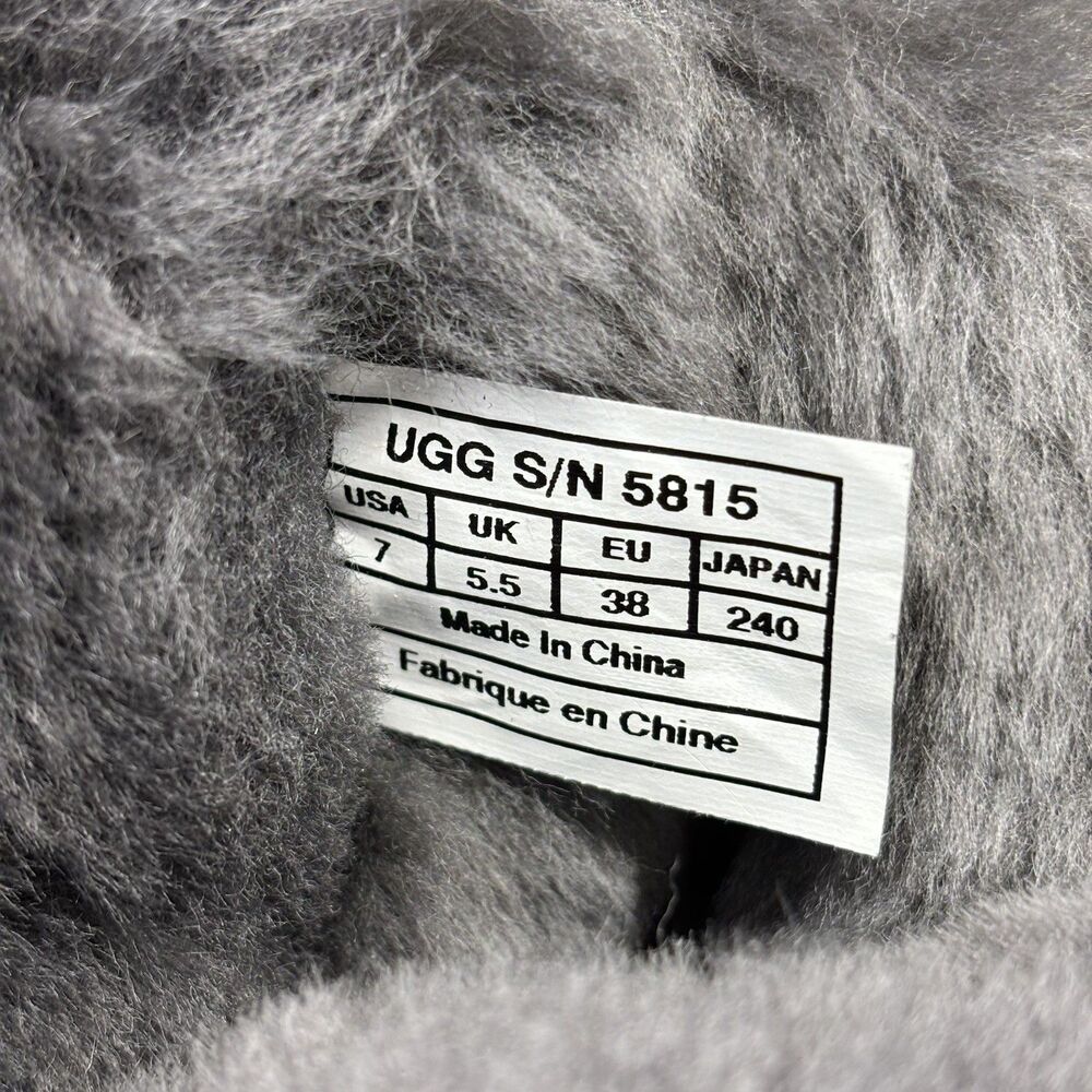 UGG Australia Women's Size 7 Shearling Boots Suede Classic Tall 5815 Gray - Picture 11 of 11